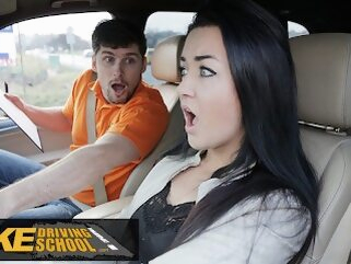 Fake Driving School Zuzu Sweet Gets Spunk in Mouth For Her Licence fakedrivingschool babe car